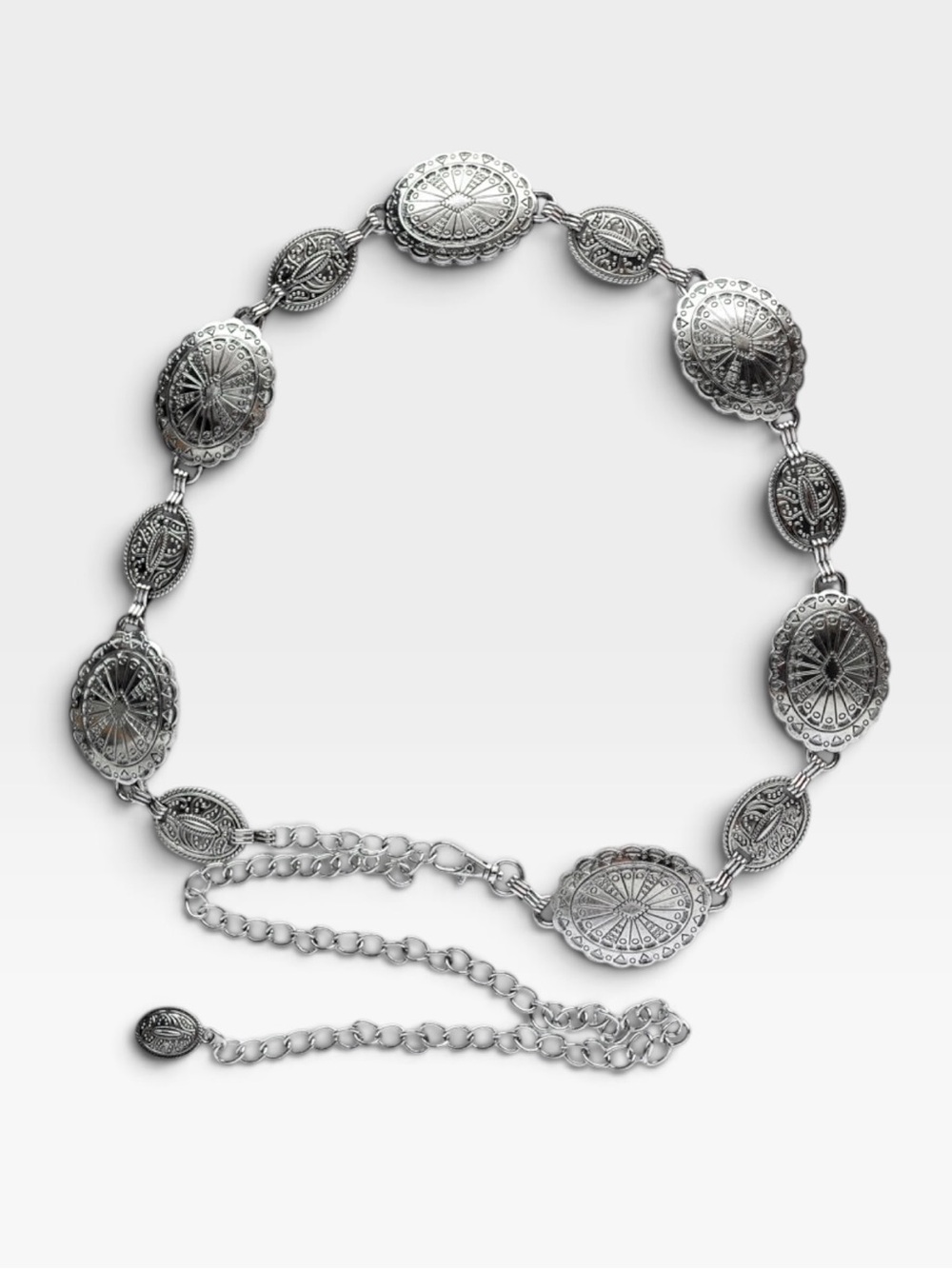 Silver-Tone Western Concho belt